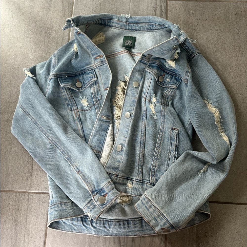 Wild Fable Distressed Jean Jacket